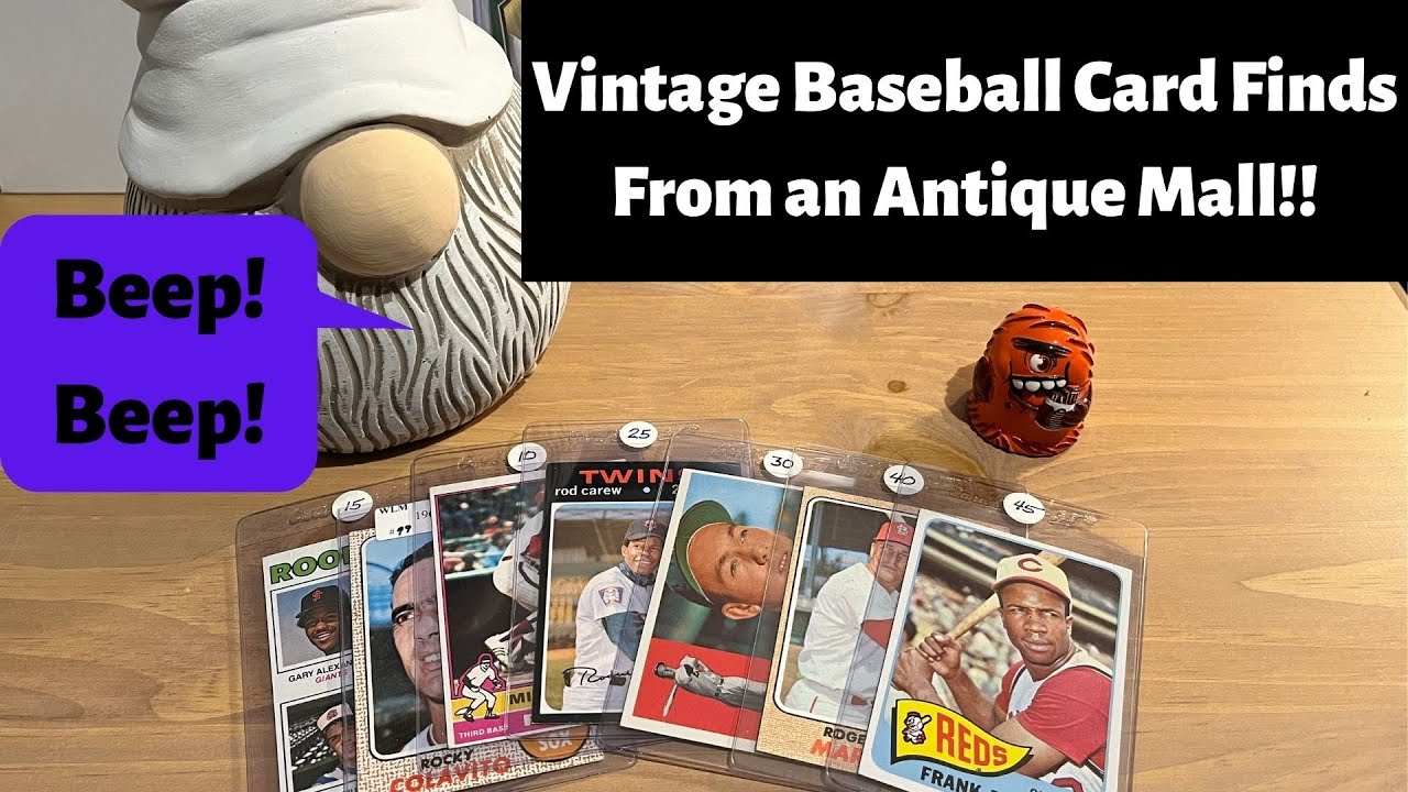 Vintage Baseball Card Finds from an Antique Mall - Burning Bridge Antiques Market in Columbia, Pa.