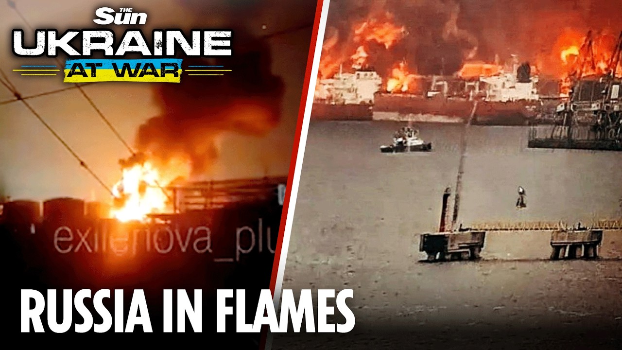 Moment Ukrainian strike obliterates Putin&rsquo;s main oil terminal