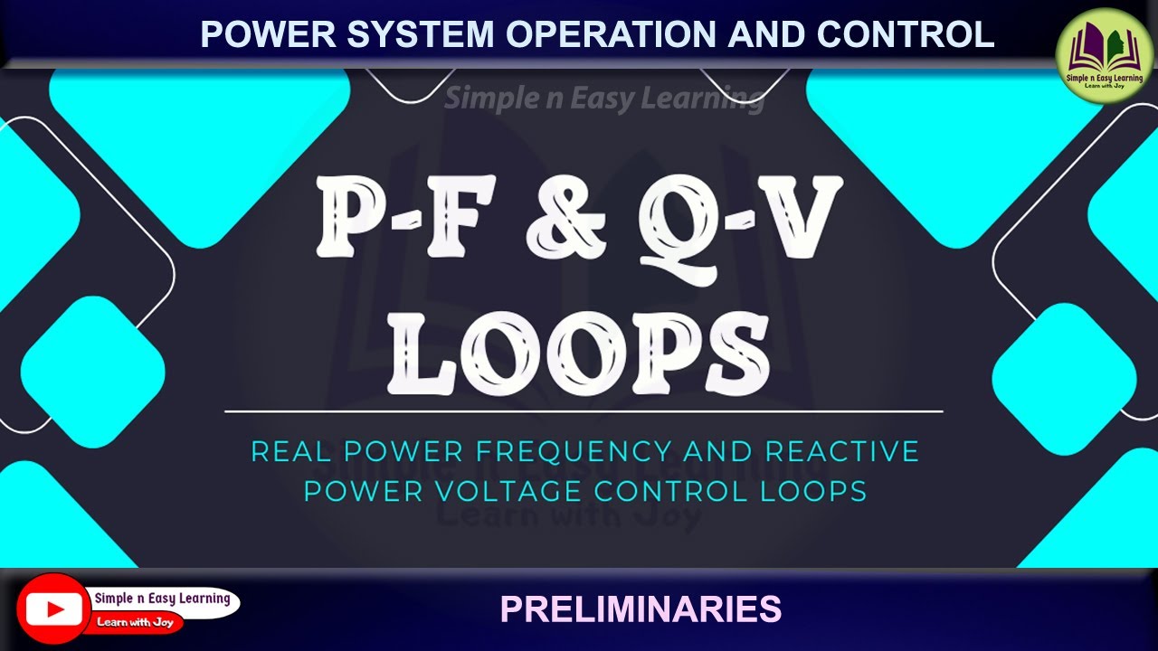 PF and QV Loops | Real power Frequency | Reactive power Voltage control | Power system operation