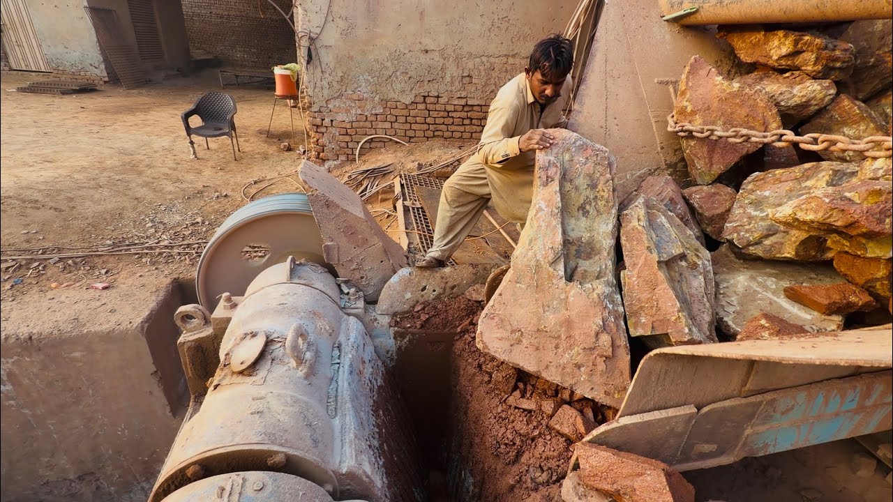 Stone Crusher Gets Jammed by Massive Hard Rock | Real Crusher Work in Action #stonecrusher 