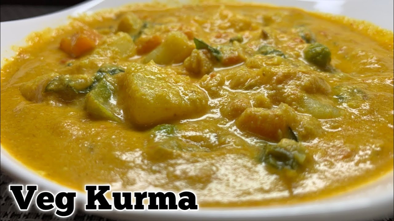 Veg kurma | Vegetable kurma recipe | Veg korma/kurma for Chapati and Pulao