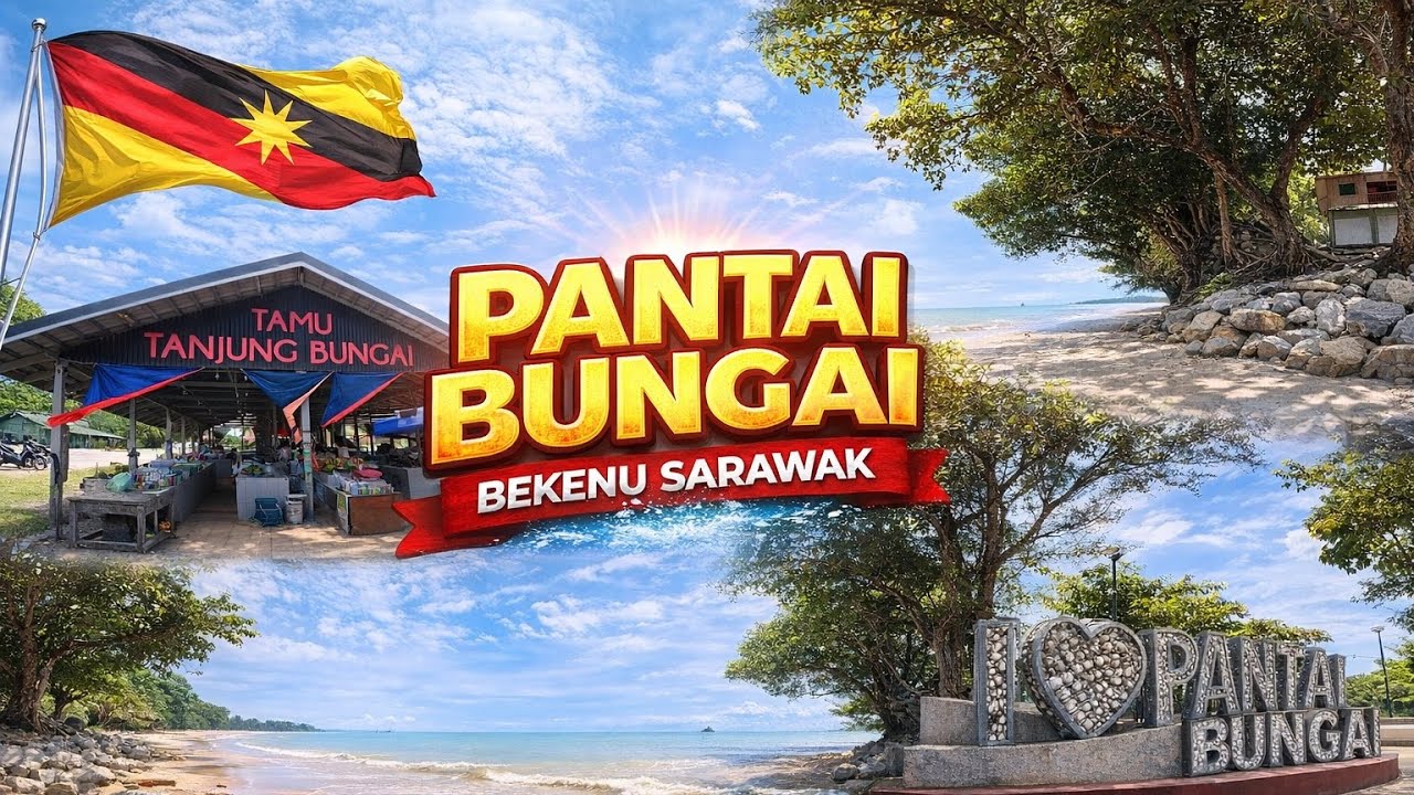 PANTAI BUNGAI BEKENU MIRI SARAWAK//TAK SANGKA SECANTIK NI