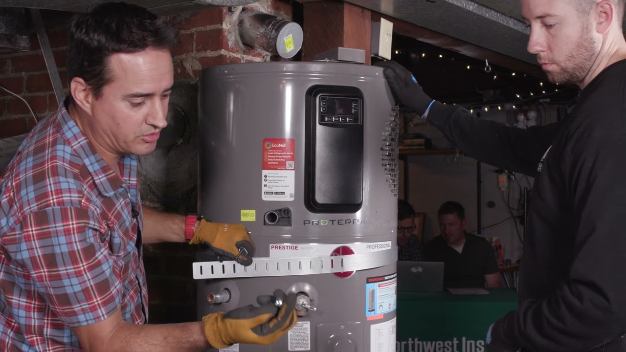 DIY HPWH Step 7: Setting the new water heater in place