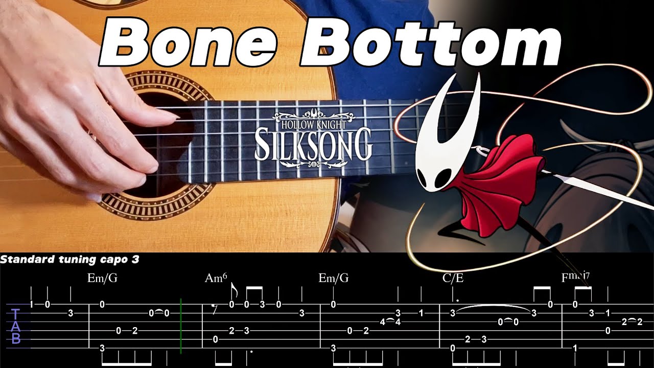 Easy version: Bone Bottom – Hollow Knight: Silksong | Fingerstyle Guitar (TAB)