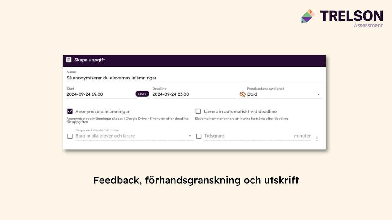 Feedbackmodulen, f&ouml;rhandsgranskning och utskrift - s&aring; g&ouml;r du!