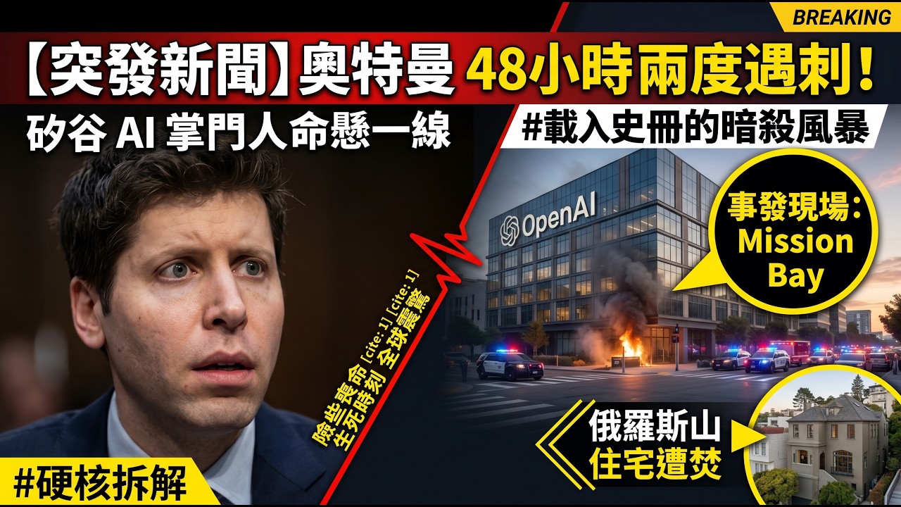 薩姆奧特曼遇刺！矽谷48小時驚魂：AI聖戰還是人類最後的反擊？😱