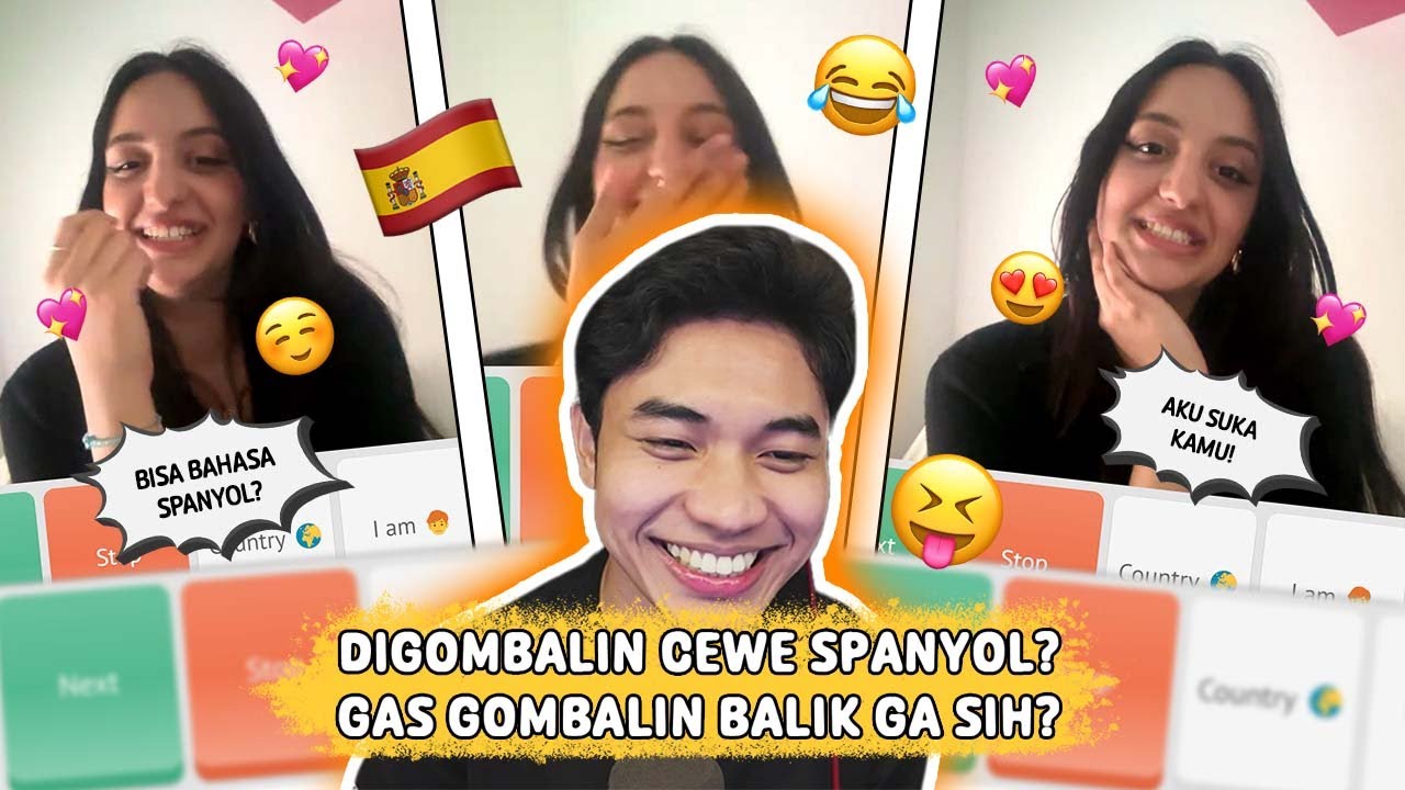 Ketika Tukang Gombal Di Gombal Balik Sama Cewe Spanyol WKWKWKWK  - Ome.TV Internasional