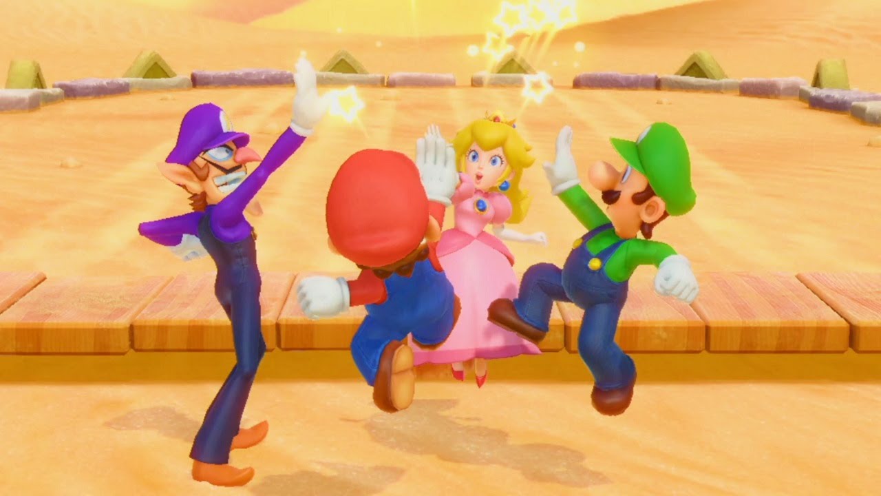 Super Mario Party - Waluigi vs Mario vs Luigi vs Peach (Master COM)| EzMario