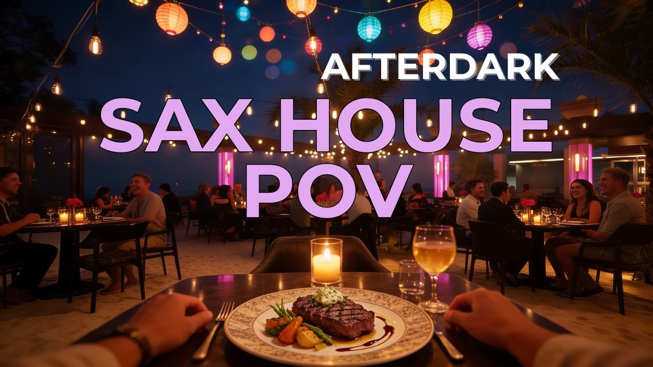 Afterdark Sax House 🌙 | Deep House Beach Lounge POV ( Live Sax Dinner Ambience)