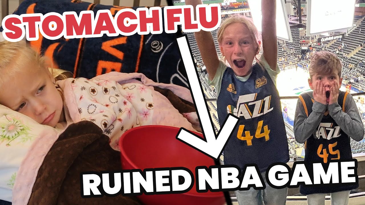 Stomach flu RUINS family trip to NBA game | Mower Moments Family Vlog