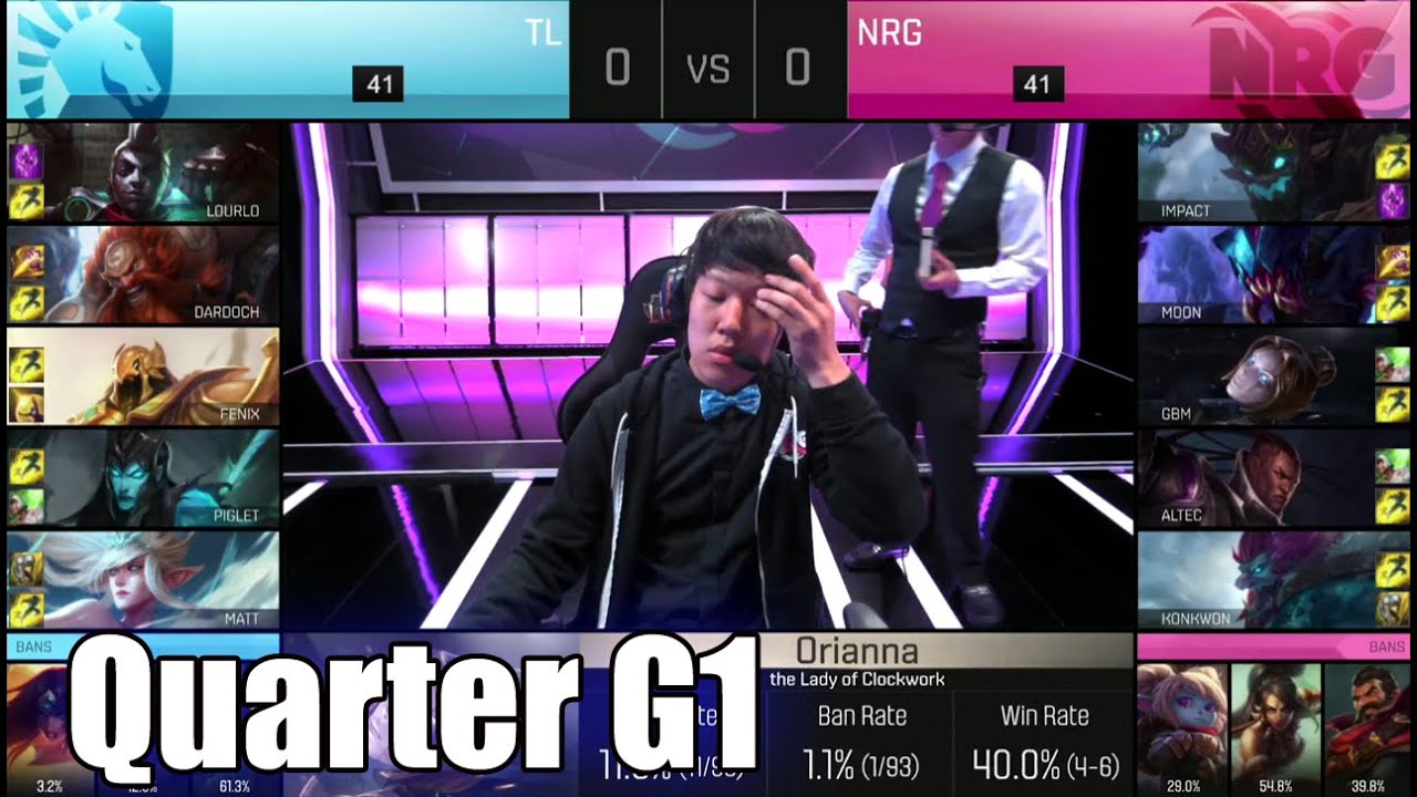 Team Liquid vs NRG eSports | Game 1 Quarter Finals S6 NA LCS Spring 2016 Playoffs | TL vs NRG G1