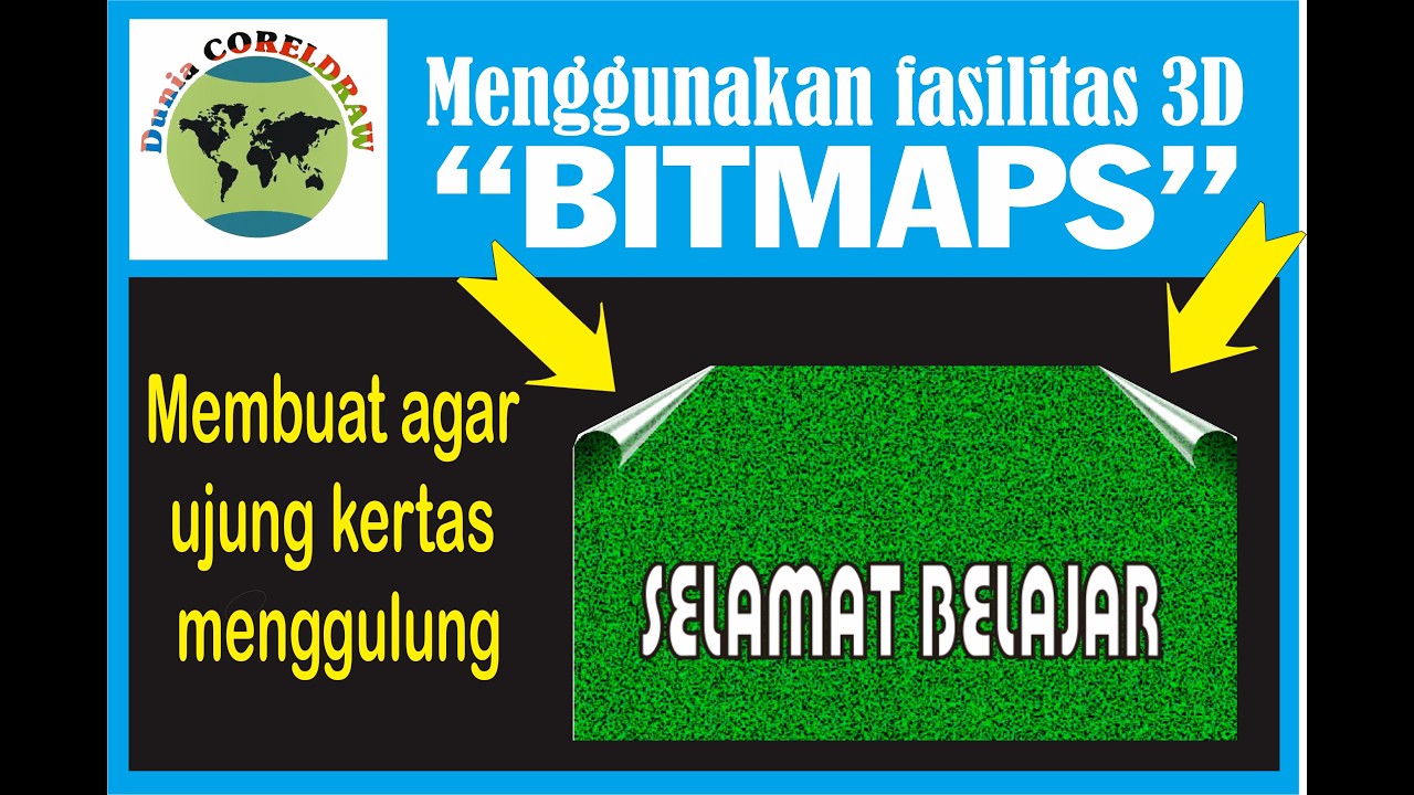 CARA MEMBUAT LIPATAN / GULUNGAN DI UJUNG GAMBAR KERTAS / KARPET - Durasi Video 5 Menit -