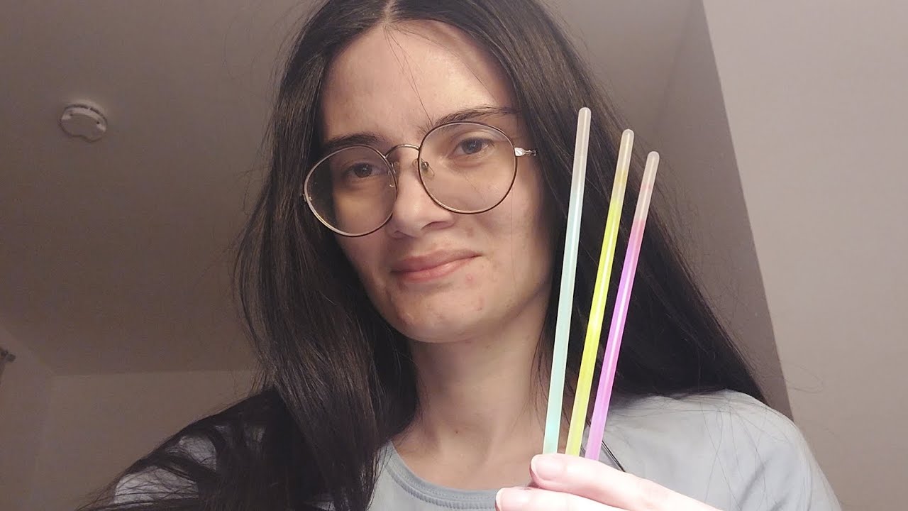 ASMR АСМР Светящиеся палочки и трубочка