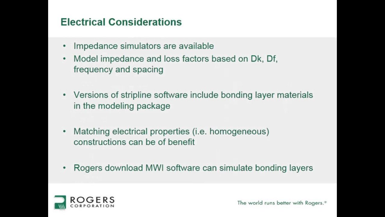 Bonding Layer Material Selection for use in High Performance Multilayer Circuit Board Design