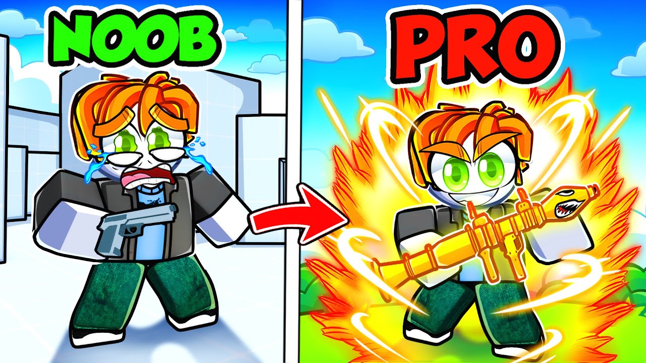 Прокачиваю моего ЛУЧШЕГО ДРУГА с НУБА до ПРО в RIVALS (roblox)