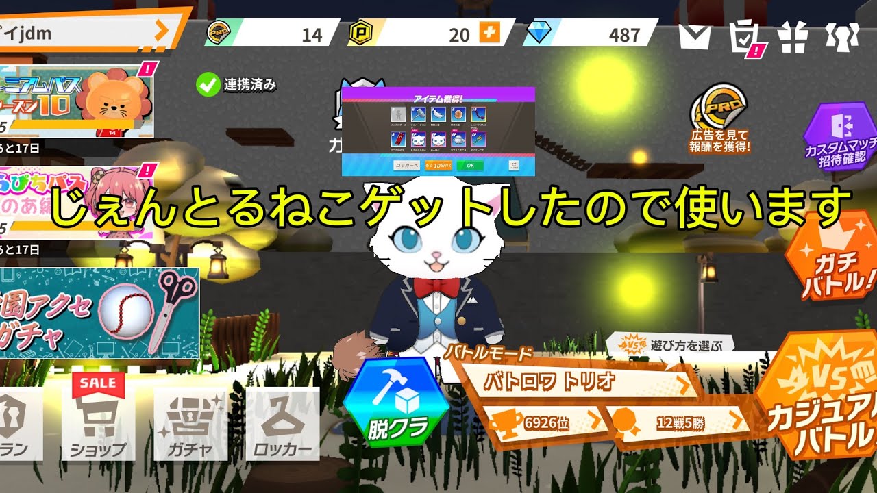 脱獄ごっこプロじぇんとるねこゲットしたので使います