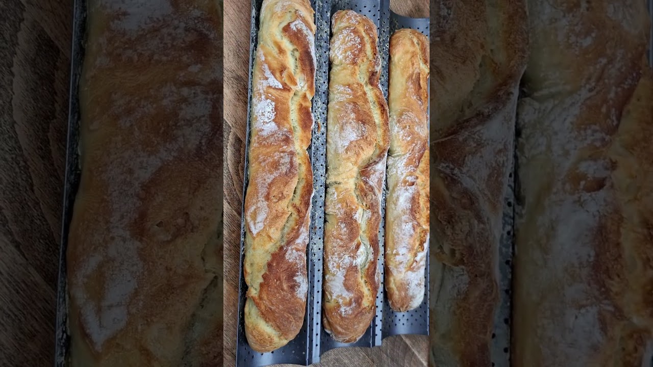 Crispy Baguette Recipe in 10 Minutes Without Kneading 🥖