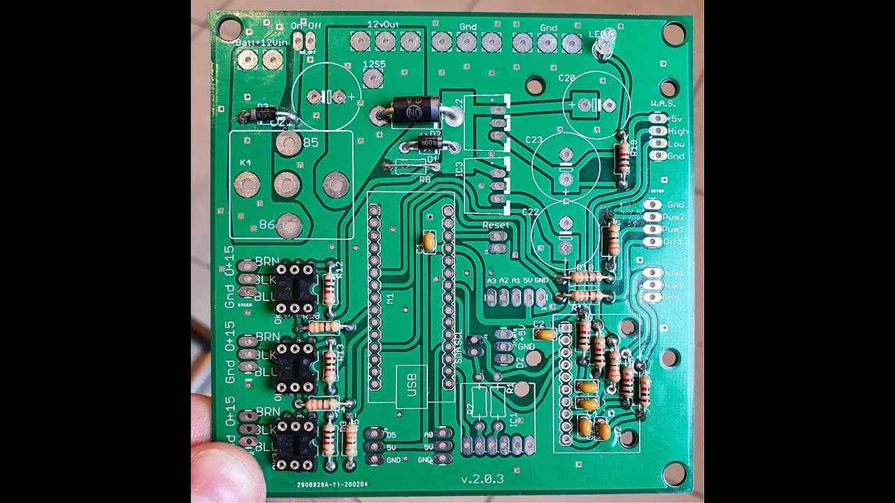 Soldering AgOpenGPS KaupoiMOD PCB v2.0 Timelapse