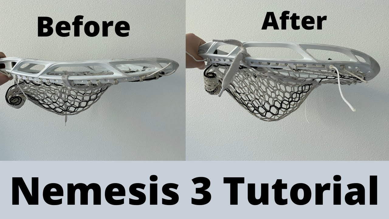 Nemesis 3 Goalie Head Lacrosse Full Stringing Tutorial