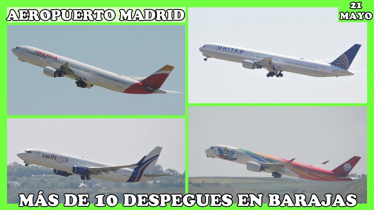 ✈️ MÁS DE 10 DESPEGUES en Barajas | Plane Spotting en Madrid T4 | Iberia, TAP y mucho más