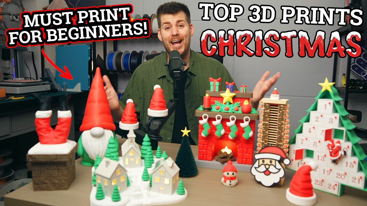 Лучшие 3D-принты к Рождеству 2025! Простые модели, идеально подходящие для новичков и Bambu Lab A1!