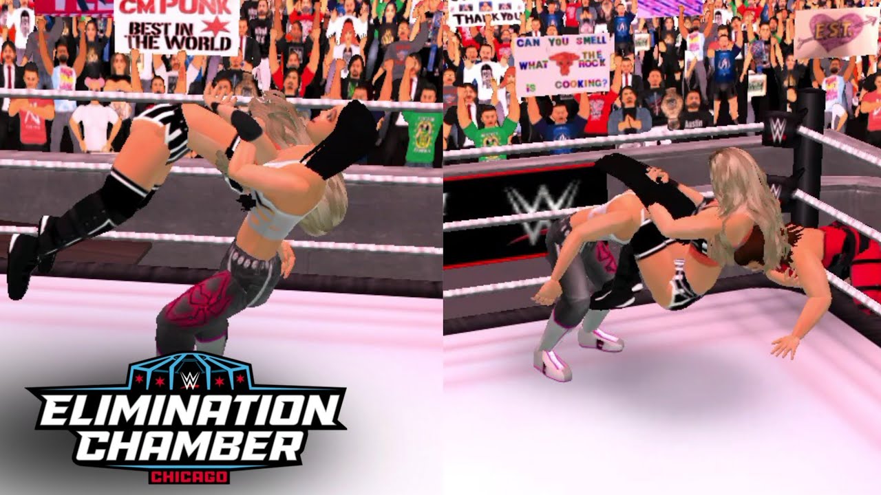 ELIMINATION CHAMBER: LIV MORGAN AND RAQUEL RODRIGUEZ VS. AJ LEE AND STEPHANIE VAQUER 