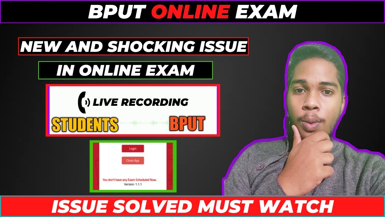 Shocking issue arise in Bput online exam|| Live recording|| Issue and its reason and solution