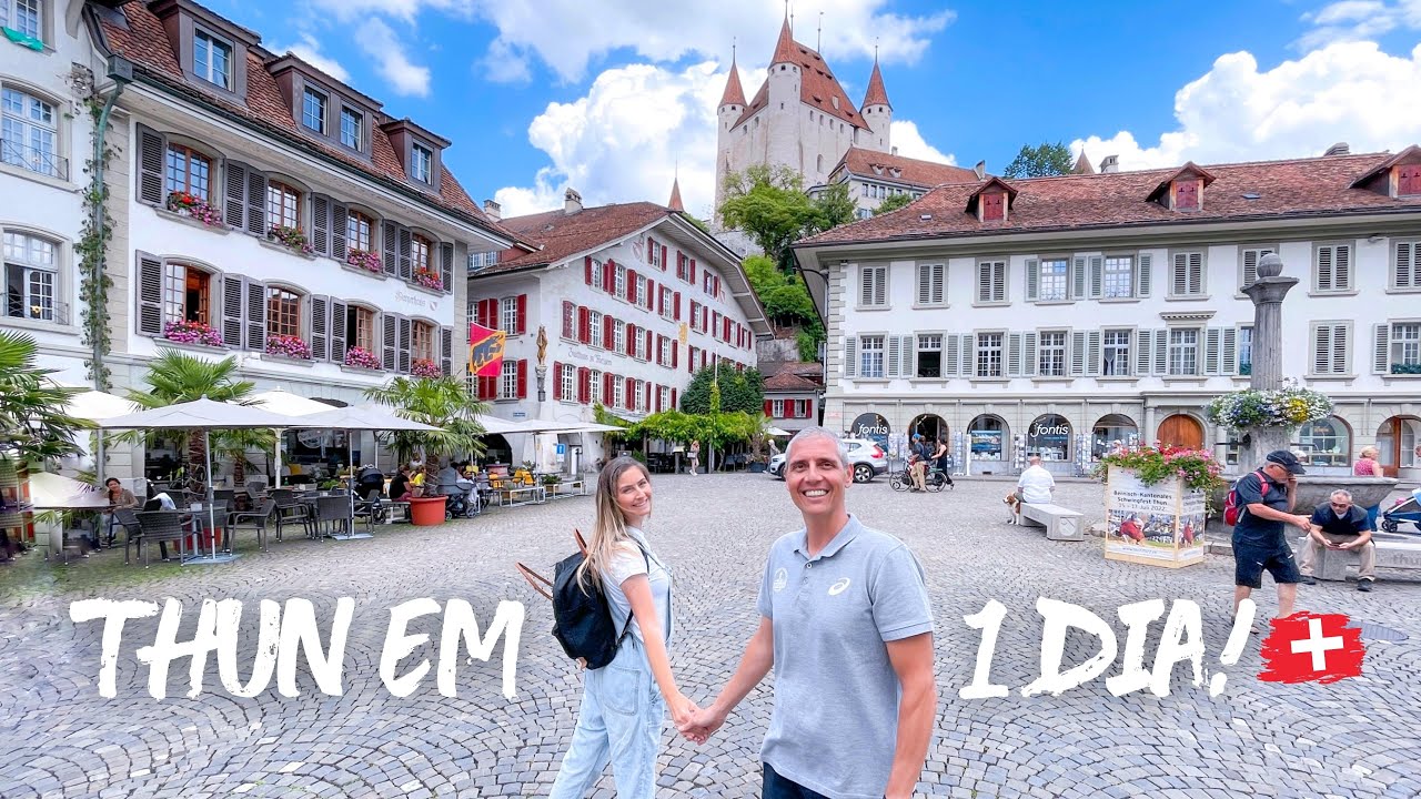 THUN em 1 DIA: principais PONTOS TURÍSTICOS,  rua de 2 andares e CASTELO medieval!🇨🇭