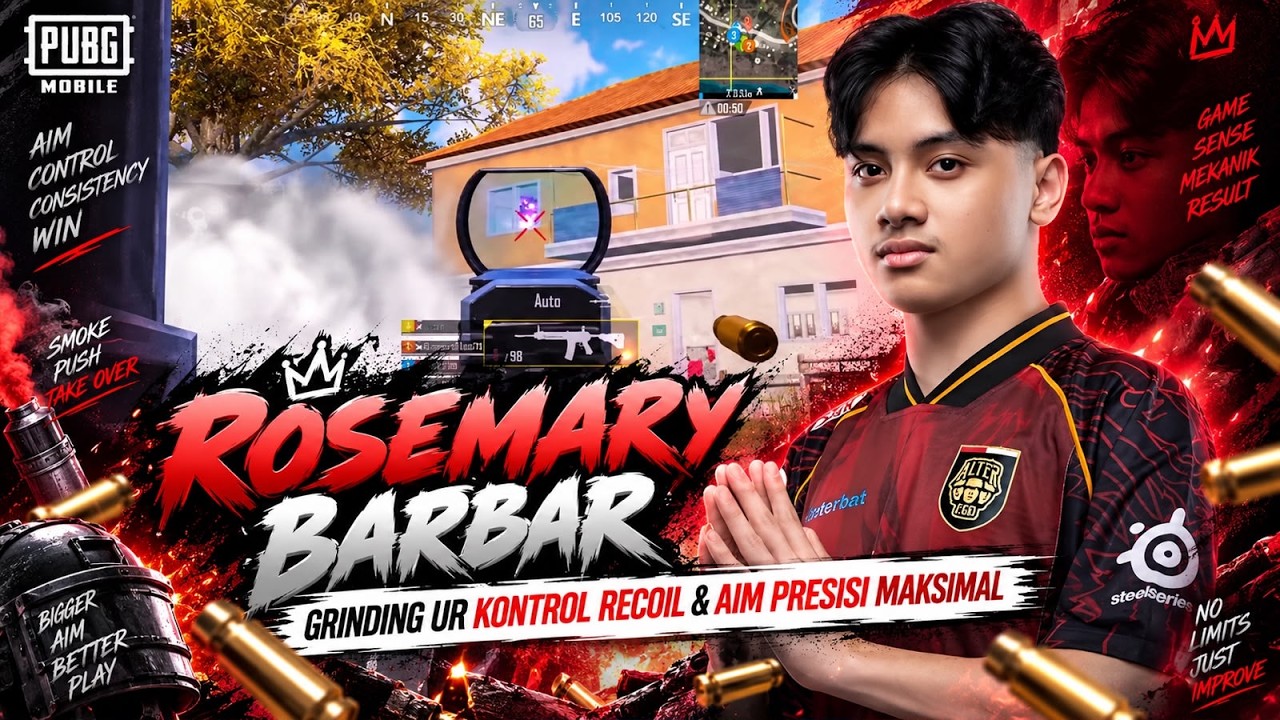 Gameplay Rosemary Grinding UR – Aim Stabil & Kontrol Presisi  🥶😱 #pubgmobileindonesia 