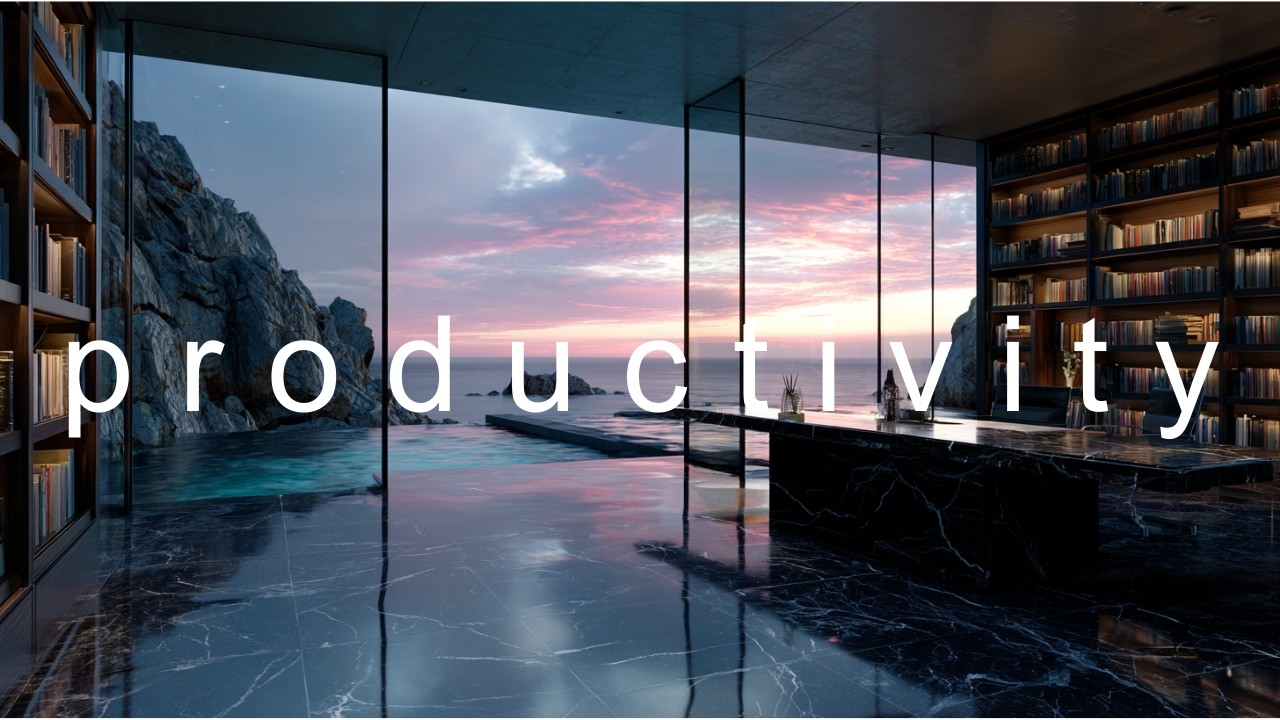 Deep Focus Music for Productivity – Study and Focus with Relaxing Ocean Sunset Ambience