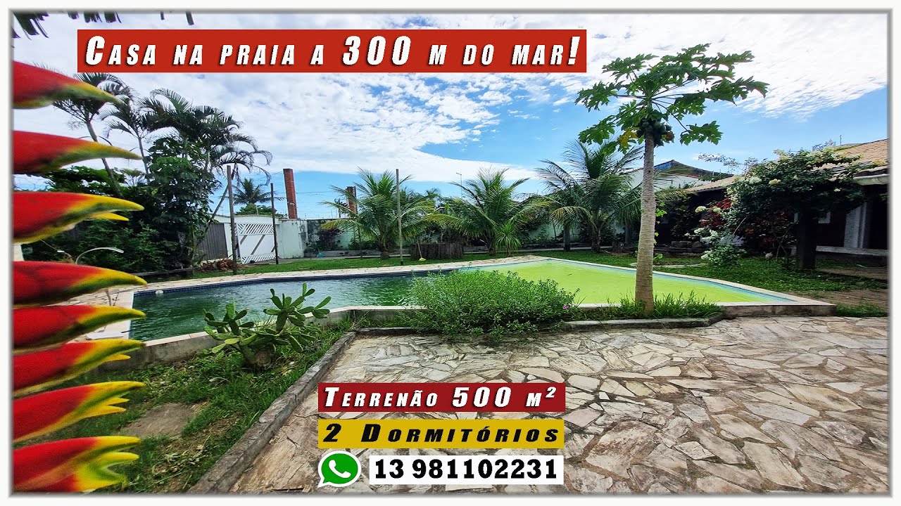 🏠  Casa na praia com piscina e terrenão de 500 M² OPORTUNIDADE!