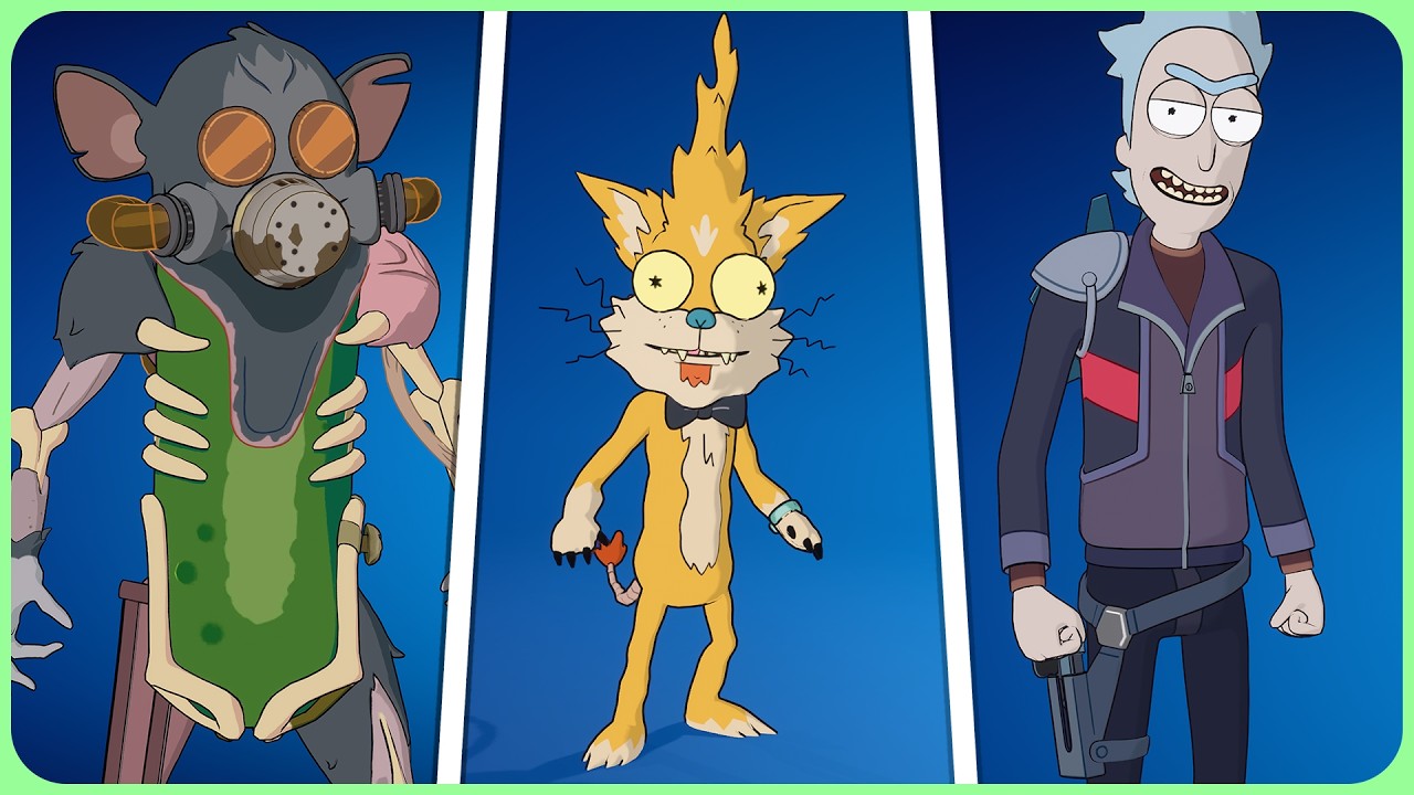 ALL Rick & Morty x Fortnite Wave 3 Cosmetics! (Pickle Rick, Prime Rick, + More!)