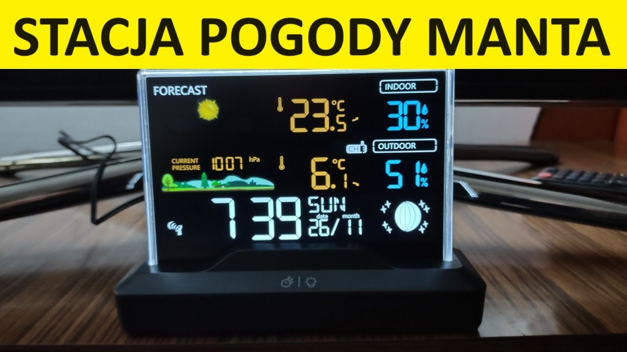 Stacja pogodowa Manta Windy MTO100B recenzja, test, opinia, funkcje, zalety, wady, sterowanie, cena?