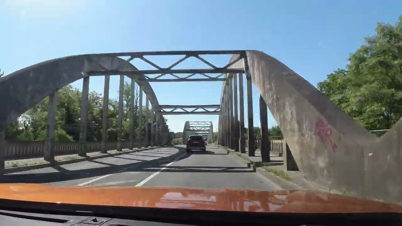 Paris suburbs from Achères to Étampes (VBR-144 Driving in France)