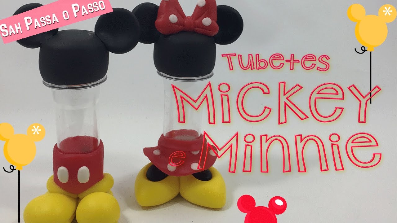 DIY - Tubete Mickey e Minnie #BiscuiteirosEmAçao - Sah Passa o Passo