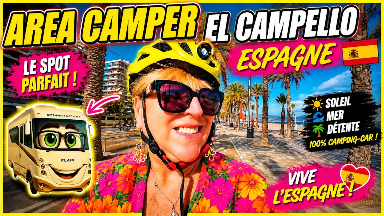 AREA CAMPER  ESPAGNE EL CAMPELLO :  près d'Alicante  #campingcar #areacamper #espagne