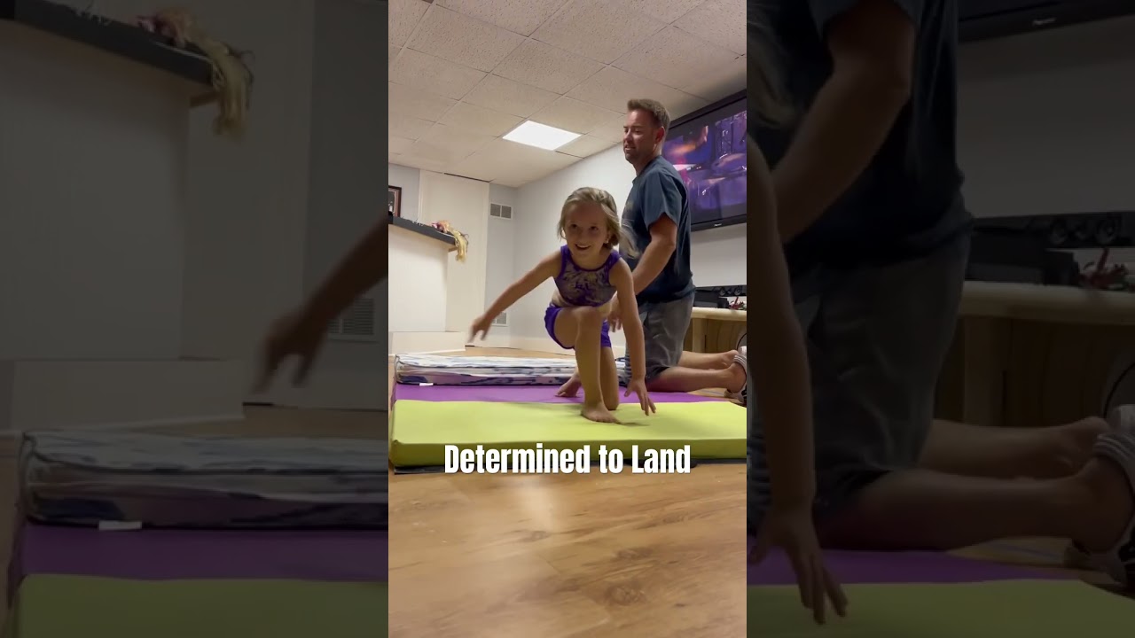 Daddy Daughter Gymnastics! Determined to Land 🤸🏼‍♀️ 