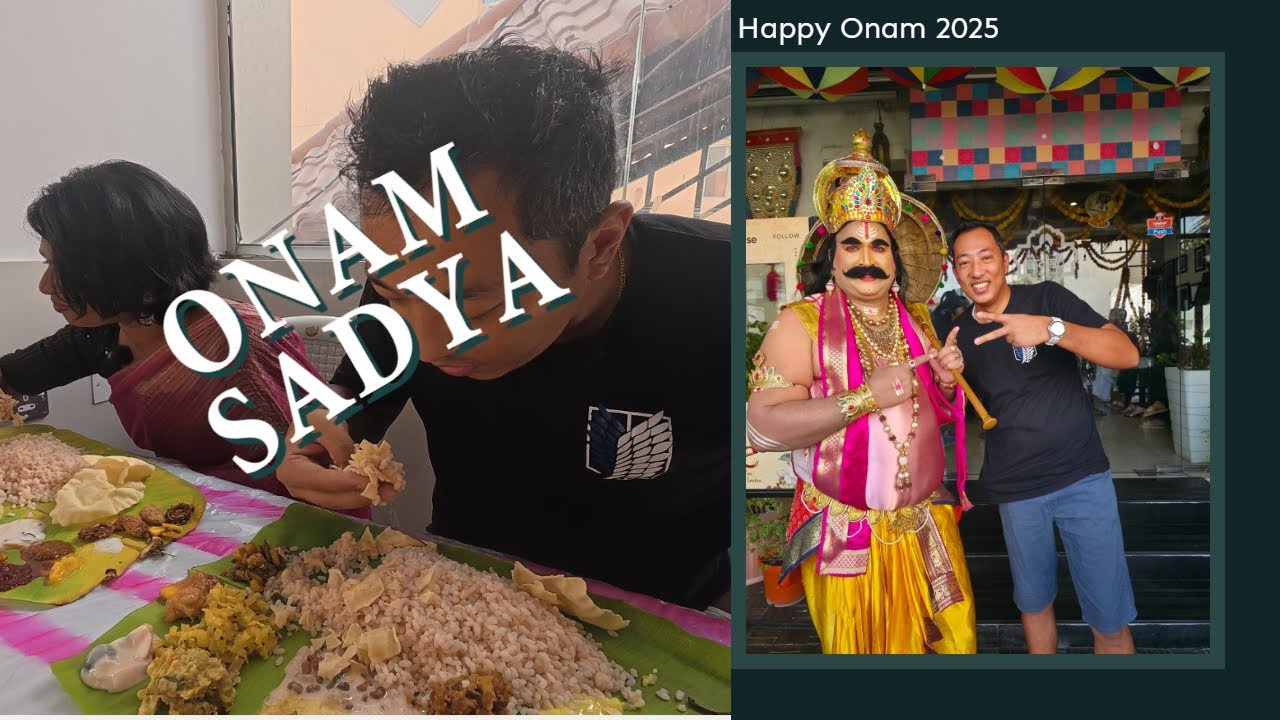 Onam Sadya/ Ona Sadya (Trying Onam Sadya for the first time) | Nepali in Qatar | Nepali Vlog