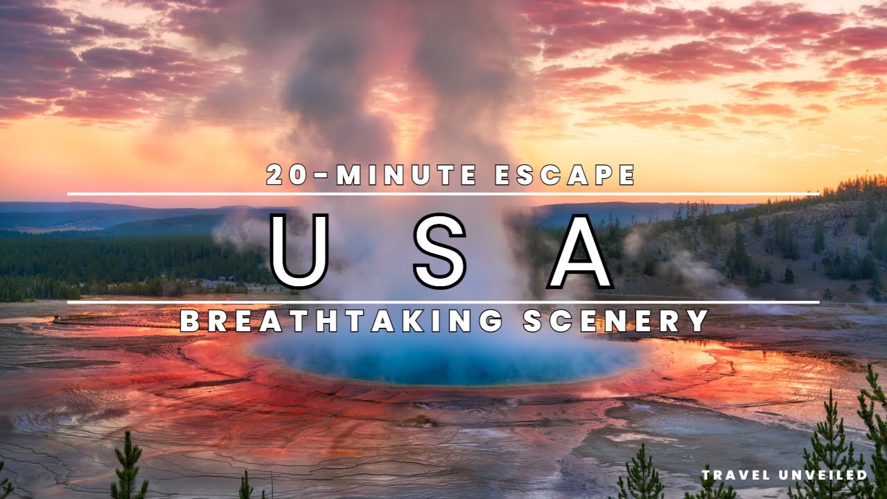 20 Minutes of Breathtaking USA Scenery in 4K with Relaxing And Calming Music