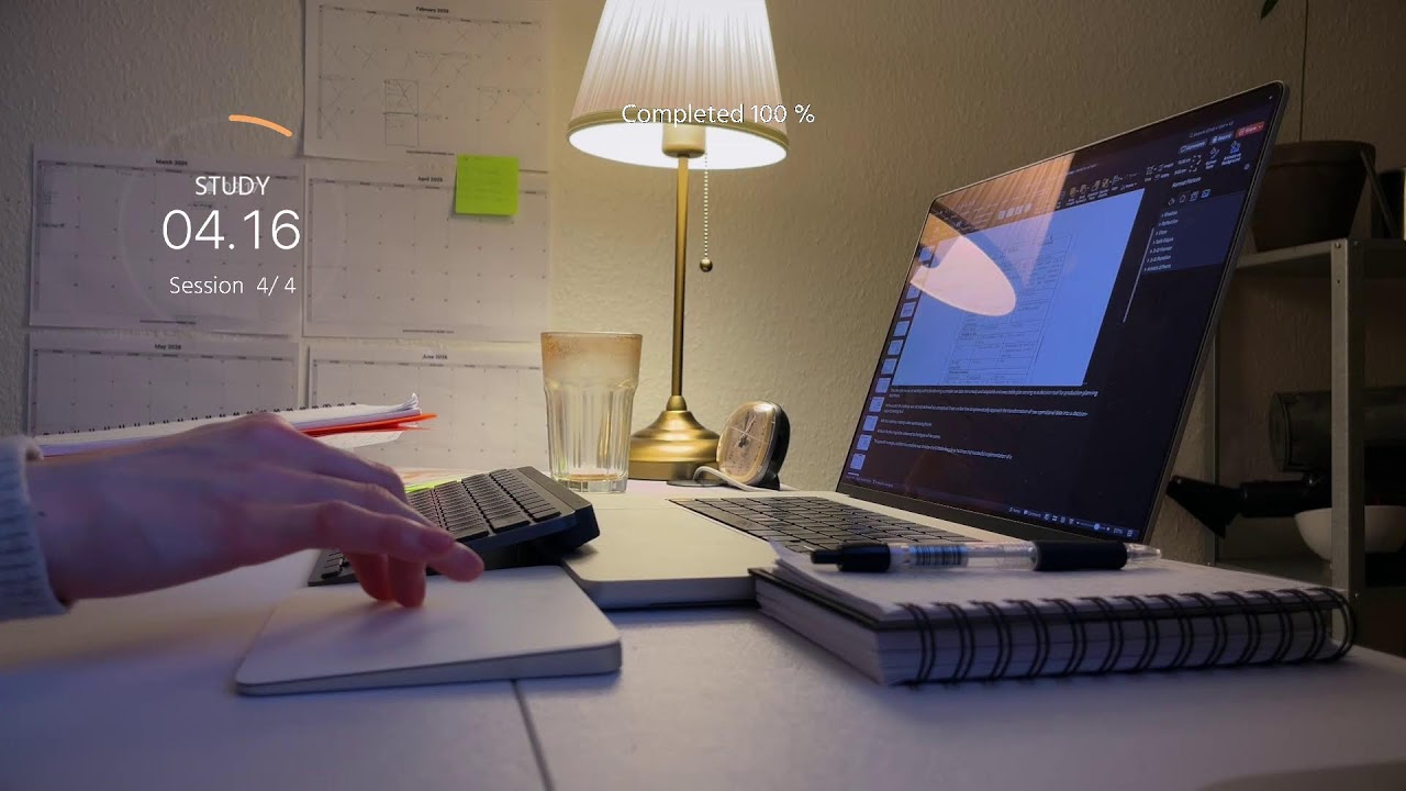 4 hour LIVE STUDY WITH ME | 50-10 POMODORO | Keyboard Typing Sounds ASRM