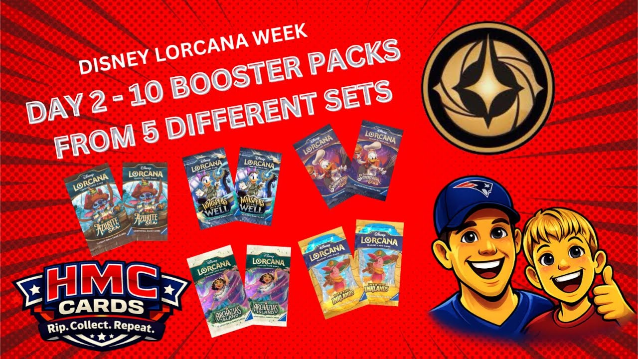 LORCANA WEEK - DAY 2!! 10 BOOSTERS FROM 5 DIFFERENT SETS!!