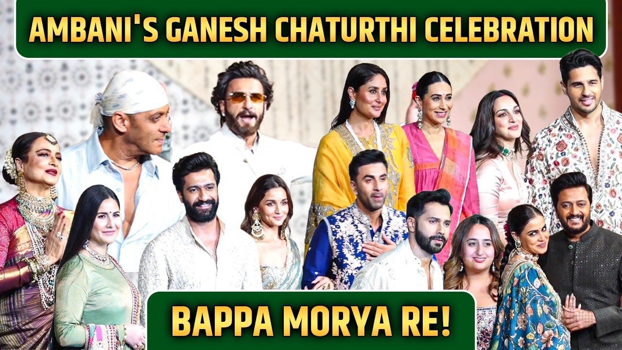 Salman, Katrina, Vicky, Alia, Ranbir, Ranveer, Ananya, Rekha & Others at Ambani's Ganesh Chaturthi