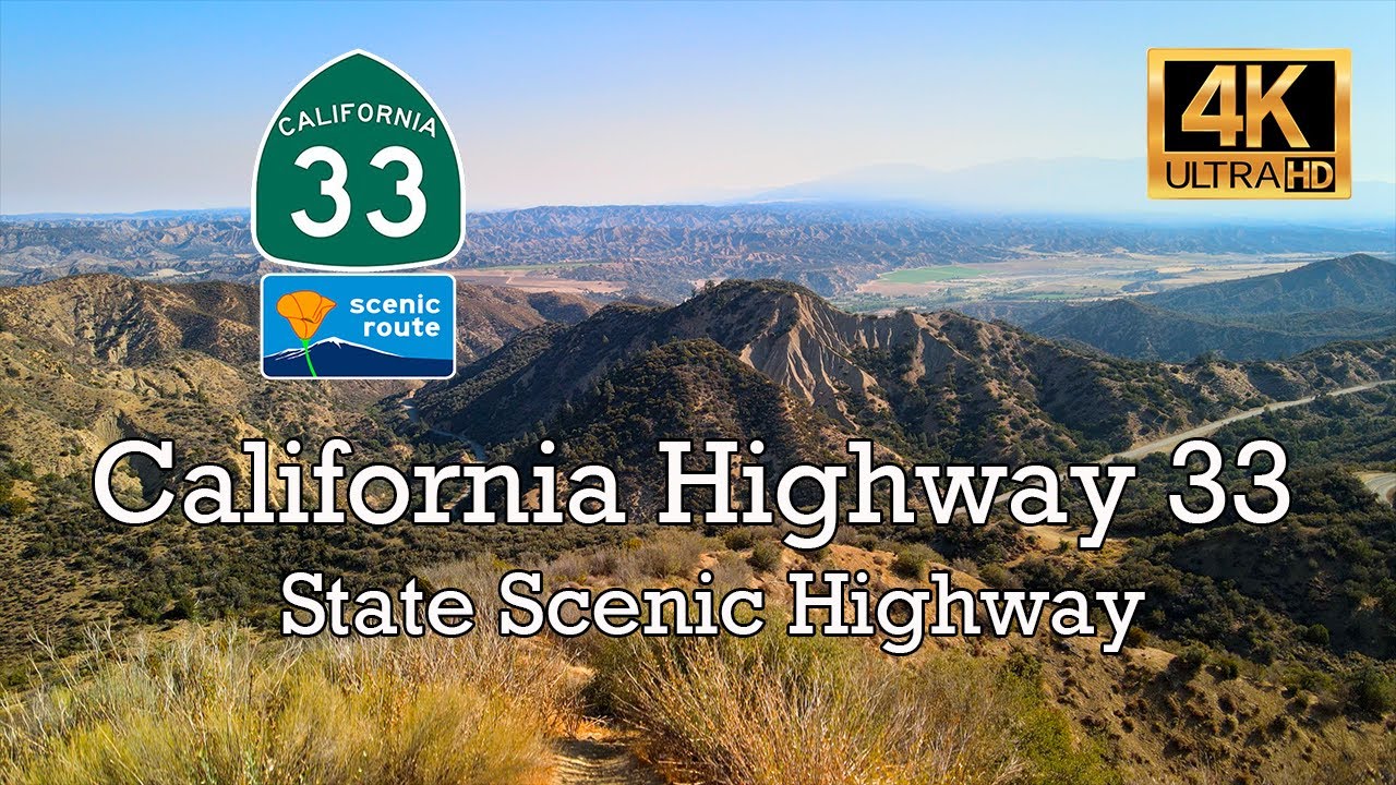 4K HD - CA State Scenic Highway 33 through Los Padres National Forest