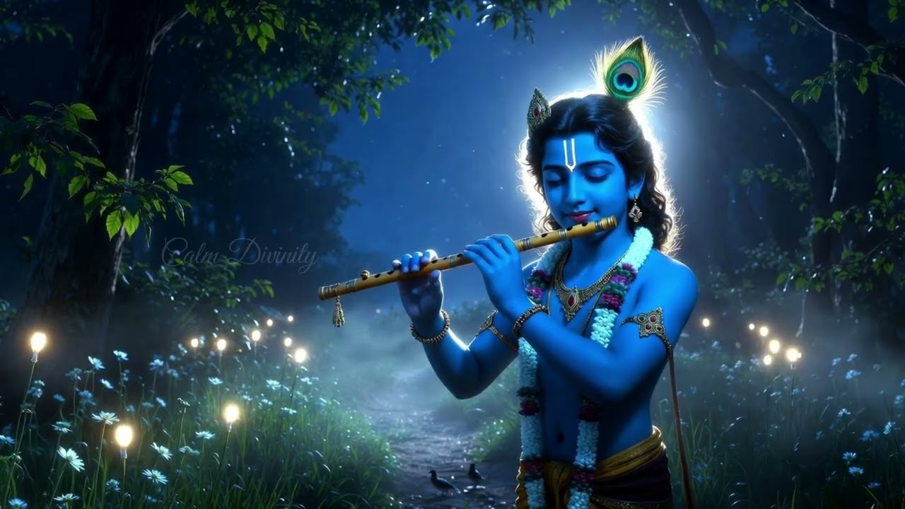 Enchanted Vrindavan Nights | Krishna Flute Meditation | Calm Divinity | 9