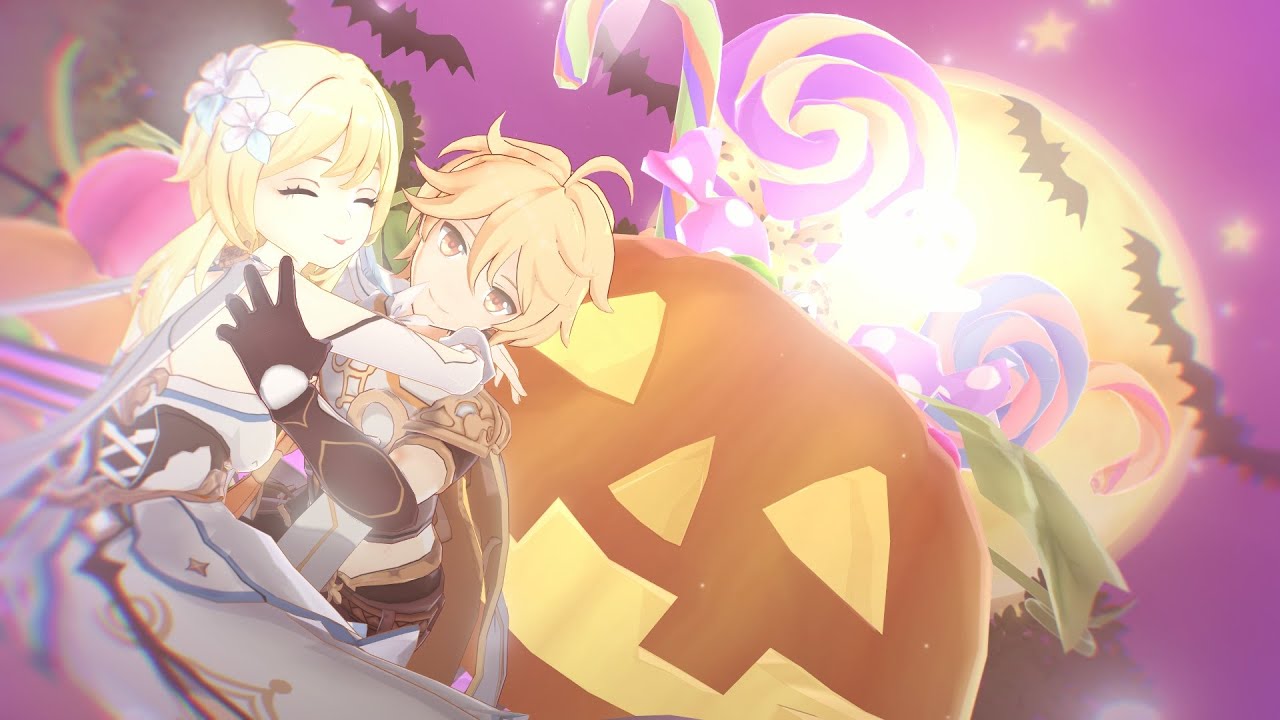 【原神MMD】trick and treat【蛍・空】