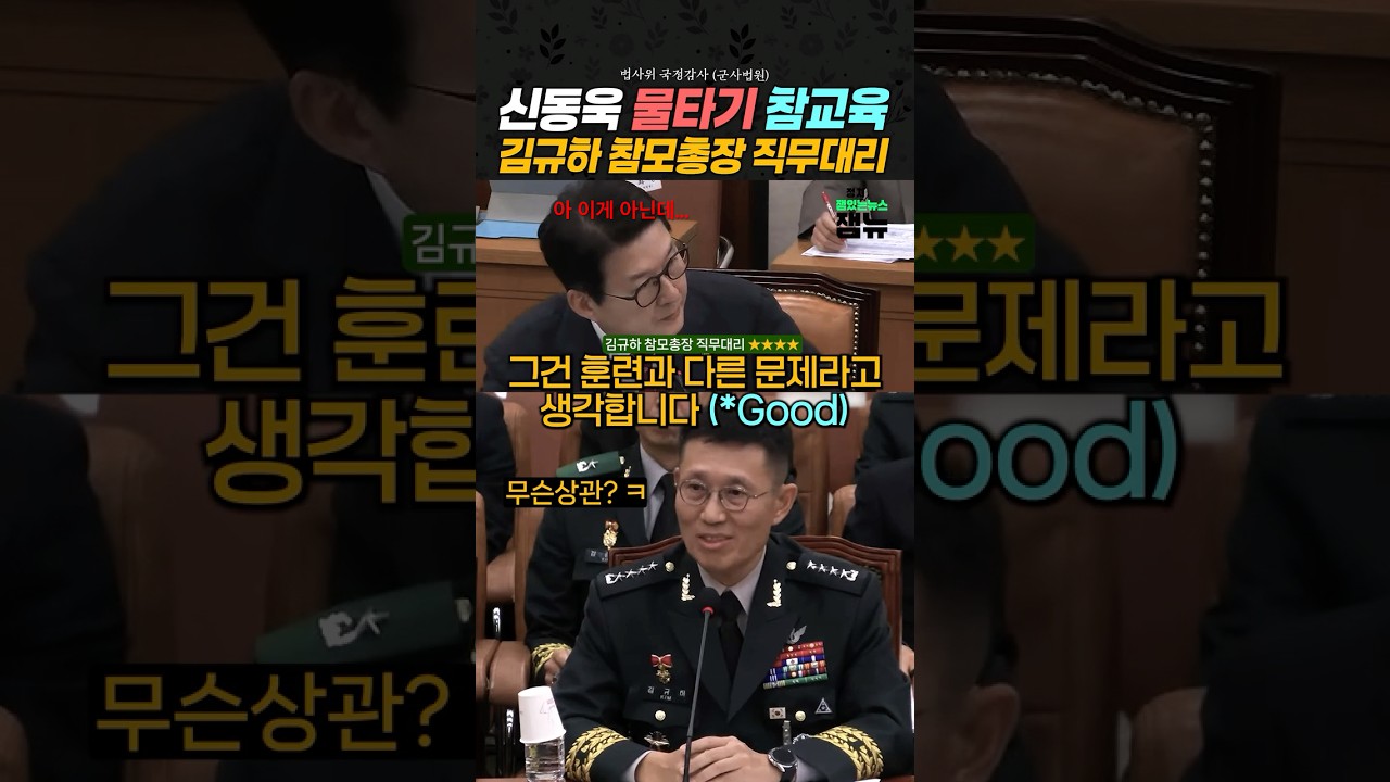 #신동욱 물타기 참교육하는 #김규하 참모총장 직무대리 [잼뉴] #잼있는뉴스