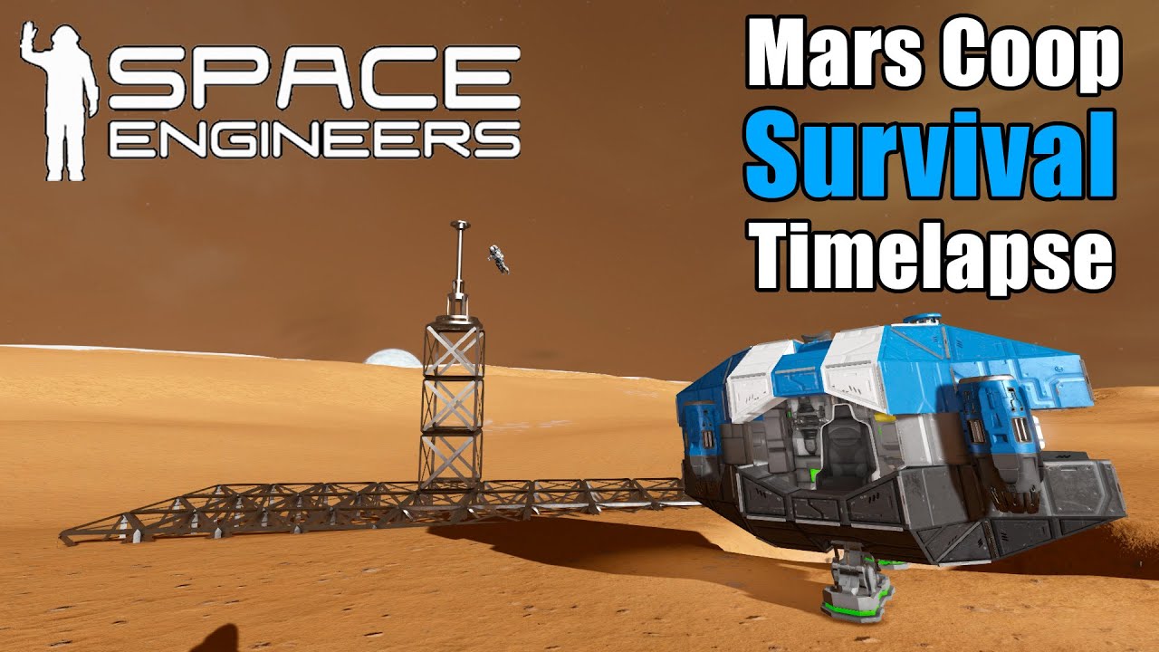 Mars Coop Survival Timelapse Build Series / Part 1 - Space Engineers