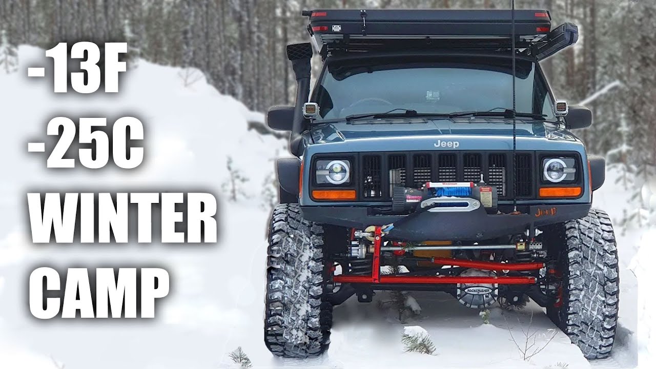 Extreme Cold Winter Jeep Camping Adventure