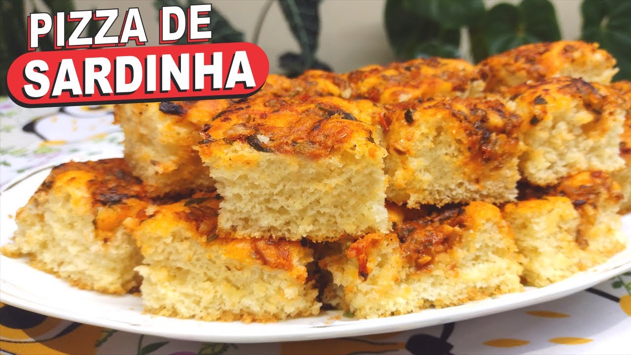 VAI RECHEADA PARA O FORNO❗😱 PIZZA DE SARDINHA FOFINHA DO TEMPO DA VOVÓ, SUPER FÁCIL E DELICIOSA!