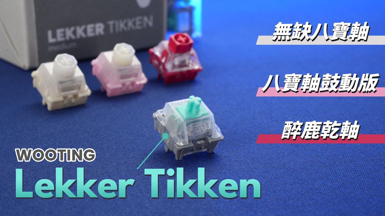 Wooting 新磁軸好用嗎?  Lekker Tikken vs 八寶 vs 醉鹿乾軸｜4 款磁軸手感與聲音全面比較